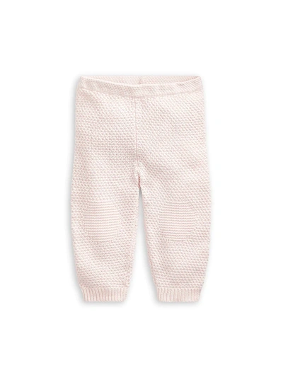 Ralph Lauren Baby Girl's Crochet Jogging Trousers In Pink