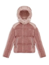 MONCLER LITTLE GIRL'S & GIRL'S CHOUETTE LUREX PUFFER JACKET,400010977863