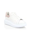 Alexander Mcqueen Oversized Leather Sneakers With Chunky Sole And Logo Detail In White