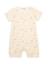 THE BONNIE MOB BABY GIRL'S LAZY HAZY SUMMER DAYS STRIPED CLOUD-PRINT SHORT PLAYSUIT,0400012069838