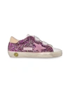 GOLDEN GOOSE BABY'S, LITTLE KID'S & KID'S OLD SCHOOL GLITTER LEATHER trainers,0400012147680