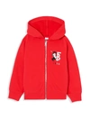 BURBERRY LITTLE KID'S & KID'S LOGO ZIP FRONT HOODIE,0400012402060