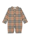 BURBERRY BABY'S PIERRE CHECK PRINT JUMPSUIT,400012712599