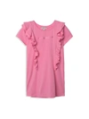 GIVENCHY LITTLE GIRL'S & GIRL'S LOGO RUFFLE T-SHIRT DRESS,0400012731080