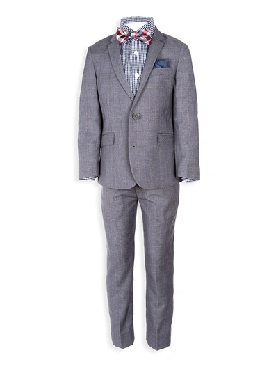 Appaman Kids' Little Boy's & Boy's 2-piece Mod Suit In Grey Blue Yonder Check