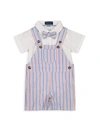 ANDY & EVAN BABY BOY'S 2-PIECE STRIPED OVERALL SET,0400012668942