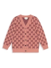 GUCCI LITTLE GIRL'S & GIRL'S GG WOOL CARDIGAN,0400012869027