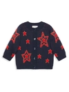 GUCCI BABY GIRL'S STAR WOOL CARDIGAN,0400012899579