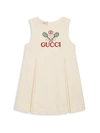 GUCCI LITTLE GIRL'S & GIRL'S TENNIS EMBROIDERY COTTON DRESS,0400012900605