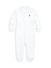 Ralph Lauren Baby Boy's Interlock Classic Coverall In White