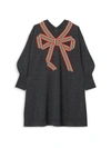 BURBERRY LITTLE GIRL'S & GIRL'S ARABELLE MERINO WOOL & MULBERRY SILK DRESS,400012977569