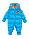 BURBERRY BABY BOY'S LOGO PUFFER SNOWSUIT,400012976567