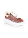 ALEXANDER MCQUEEN LITTLE GIRL'S & GIRL'S GLITTER & LEATHER SNEAKERS,0400012731524