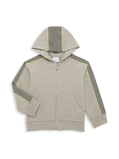 Burberry Little Kid's & Kid's Bernard Zip-front Hoodie In Grey