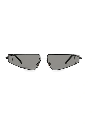 Fendi Men's 61mm Futuristic Triangle Wire Frame Sunglasses In Black