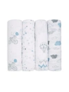 ADEN + ANAIS CLASSIC BLUE SWADDLE BLANKET SET,400096224792