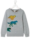 Paul Smith Junior Cheetah Print Sweatshirt In Grey