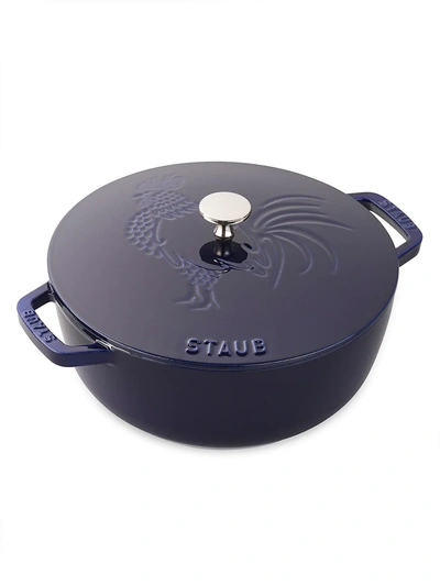Staub 3.75-quart Essential Rooster French Oven In Dark Blue