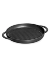 Staub 10 Round Double Handle Pure Grill In Matte Black