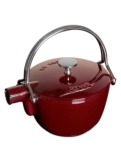 Staub Round Tea Kettle/1 Qt. In Grenadine