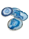 Anna New York Lumino Azure Coasters In Azure Slvr