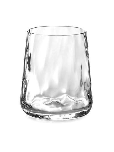 Michael Aram Set Of Four Ripple Effect Crystal Double Old Fashion Glasses In Clear