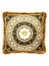 Versace I Heart Baroque Decorative Pillow, 18 X 18 In Gold/white