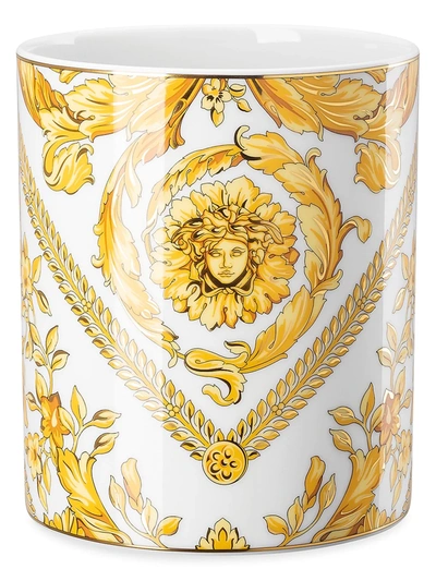 Versace Medusa Rhapsody瓷器花瓶 In White