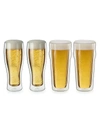 ZWILLING J.A. HENCKELS PROMO 4-PIECE DOUBLE WALL BEER GLASS SET,400011574723