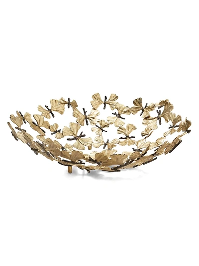 Michael Aram Butterfly Ginkgo Centerpiece Bowl In Gold