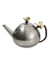 MICHAEL ARAM BUTTERFLY GINKGO STAINLESS STEEL & BRASS ROUND TEAPOT,0400011130721