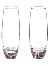 ANNA NEW YORK ELEVO AMETHYST 2-PIECE CHAMPAGNE GLASS SET,400011436871