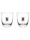 ANNA NEW YORK ELEVO 2-PIECE AMYTHEST & CRYSTAL DOUBLE OLD-FASHIONED GLASS SET,400012481506