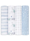 ADEN + ANAIS BABY BOY'S 4-PACK RISING STAR LARGE MUSLIN SWADDLE BLANKET,0400013031464
