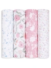ADEN + ANAIS BABY'S 4-PACK LARGE SWADDLE MUSLIN BLANKET,400013031798