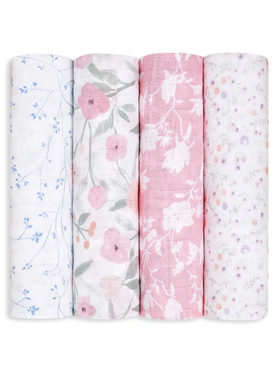Aden + Anais Baby's 4-pack Large Swaddle Muslin Blanket In Pink