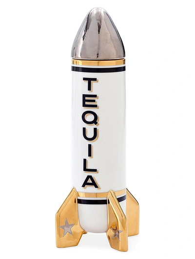 Jonathan Adler Rocket Porcelain & 16k Goldplating Tequila Decanter In Multi