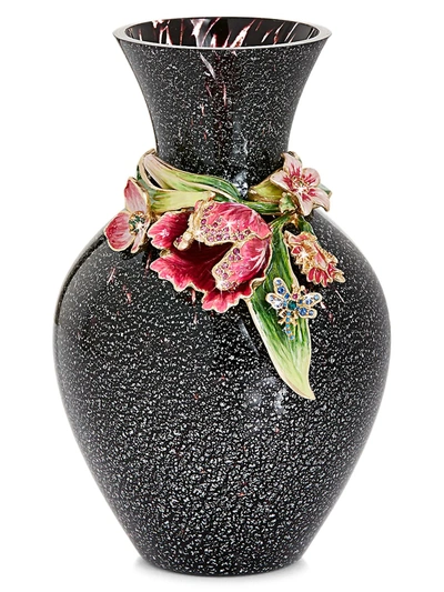 Jay Strongwater Dabbled Tulip Vase In Jewel