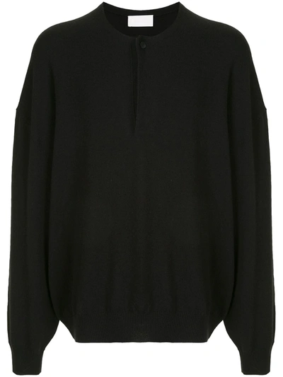 Fear Of God Concealed Fastening Wool Knit Jumper In Black