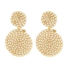 Gas Bijoux Onde Gourmette Lace Circle Earrings In Yellow Gold