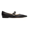 JIMMY CHOO BLACK GELA FLATS