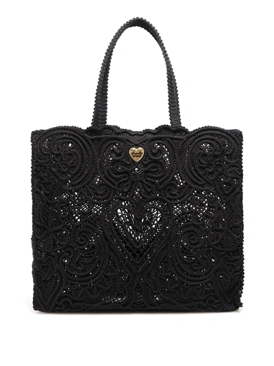 Dolce & Gabbana Beatrice Large Bag In Black