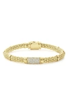 Lagos Caviar Diamond Rope Bracelet In Gold