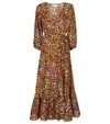 ANNA KOSTUROVA LEOPARD-PRINT SILK MIDI DRESS,P00474549