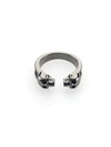 ALEXANDER MCQUEEN ALEXANDER MCQUEEN DOUBLE SKULL RING