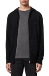 ALLSAINTS MODE SLIM FIT MERINO WOOL ZIP HOODIE,MK130D