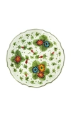 Moda Domus Fiorito By ; Set-of-four Hand-painted Ceramic Dessert Plates In Green