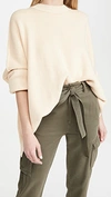 Free People Ottoman Slouchy Tunic Sweater Dress In Cream