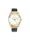 NIXON BULLET GOLDTONE STAINLESS STEEL & LEATHER-STRAP WATCH,0400097545758