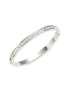 ALEXIS BITTAR SILVERTONE & CRYSTAL HINGE BANGLE BRACELET,0400098375885